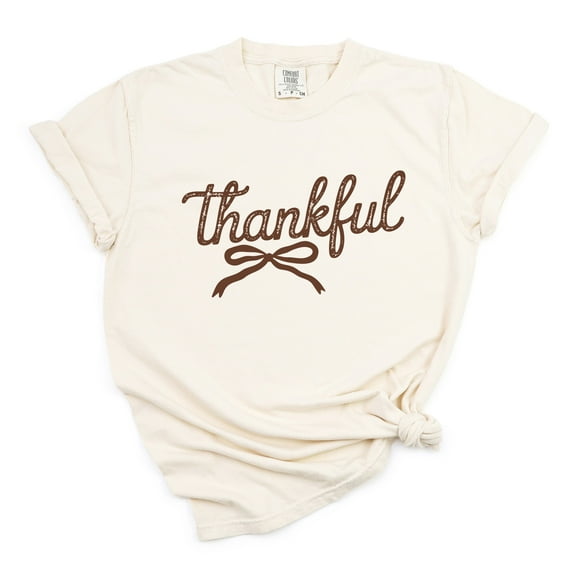 Thankful Coquette Distressed - Womens Garment Dyed Tee