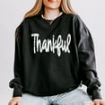 thumbnail image 1 of Thankful Cursive Distressed - Women's Lightweight Garment Dyed Sweatshirt, 1 of 11