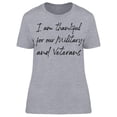 thumbnail image 1 of Thankful For Military Veterans Women T-Shirt, Female Large, 1 of 4
