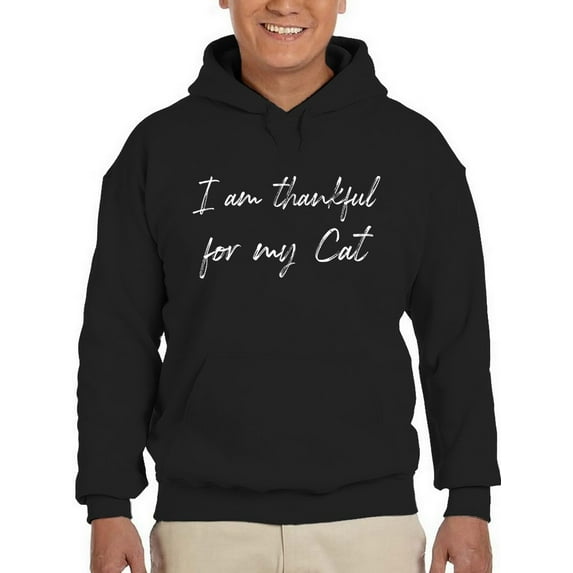 Thankful For My Cat Hoodie Men -GoatDeals Designs, Male XX-Large
