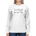 thumbnail image 1 of Thankful For My Dog Graphic Sweatshirt Women -GoatDeals Designs, Female Medium, 1 of 4