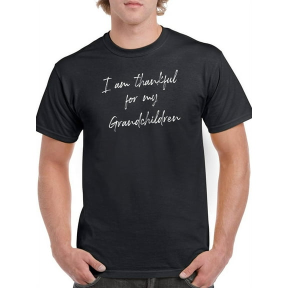 Thankful For My Grandchildren Men T-Shirt, Male XX-Large