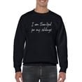 thumbnail image 1 of Thankful For My Siblings Slogan Sweatshirt Men -GoatDeals Designs, Male Medium, 1 of 4