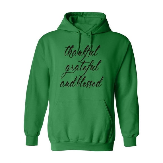 Thankful Grateful And Blessed Hoodie Women -SPIdeals Designs, Female Medium