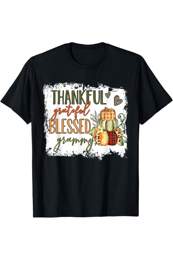 Thankful Grateful Blessed Grammy Pumpkin Thanksgiving T-Shirt