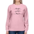 thumbnail image 1 of Thankful Grateful Blessed Sweatshirt Women -Image by Shutterstock, Female 5X-Large, 1 of 4