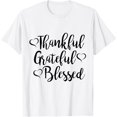 thumbnail image 1 of Thankful Grateful Blessed Thankful Blessed Gra T-ShirtMen and women, White T-shirt, size: Extra large, 1 of 4