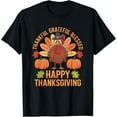 thumbnail image 1 of Thankful Grateful Blessed Turkey Women Happy Thanksgiving T-Shirt, 1 of 3