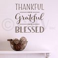 thumbnail image 1 of Thankful Grateful Blessed Vinyl Lettering Wall Decal Sticker  Fall Decor Thanksgiving Decals Crafts - Size: 10"H x 10"L - Color: Brown, 1 of 5
