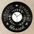 thumbnail image 1 of Thankful Grateful Blessed Vinyl Wall Clock Souvenir Gift Home Room Decoration Vintage Design Office Bar Room Home Decor, 1 of 8