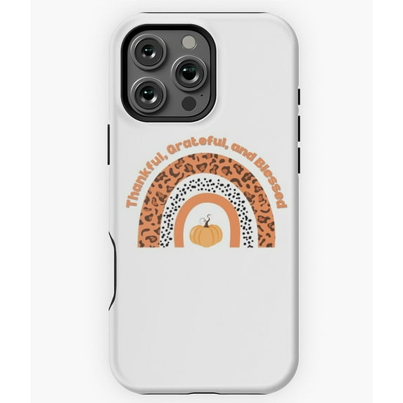 Thankful Grateful Blessed Watercolor Phone Case for iPhone 16 15 14 13 12 11 Pro Max
