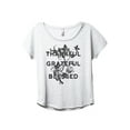 thumbnail image 1 of Thankful Grateful Blessed Women's Fashion Slouchy Dolman T-Shirt Tee Heather White Small, 1 of 3