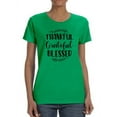thumbnail image 1 of Thankful Greatful Blessed Women Shaped T-Shirt, Female Medium, 1 of 4
