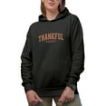 thumbnail image 1 of Thankful Mama, Mom's Thanksgiving Day or Mother's Day Merch Gift, Black Hooded Sweatshirt or Hoodie, XL, 1 of 5