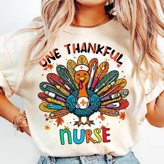 Thankful Nurse Shirt, Nurse Thanksgiving Shirt, Fall Thanksgiving Nurse Shirt, Turkey Nurse Shirt, Nursing Shirt, Fall Nurse Shirt