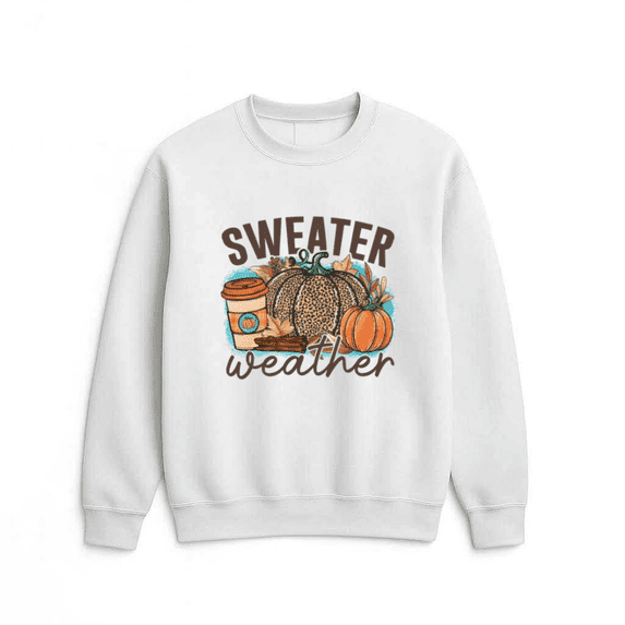 Thankful Pumpkin Autumn Inspired Seasonal Cozy Casual Everyday Outfit Sweatshirt, up to size 5XL