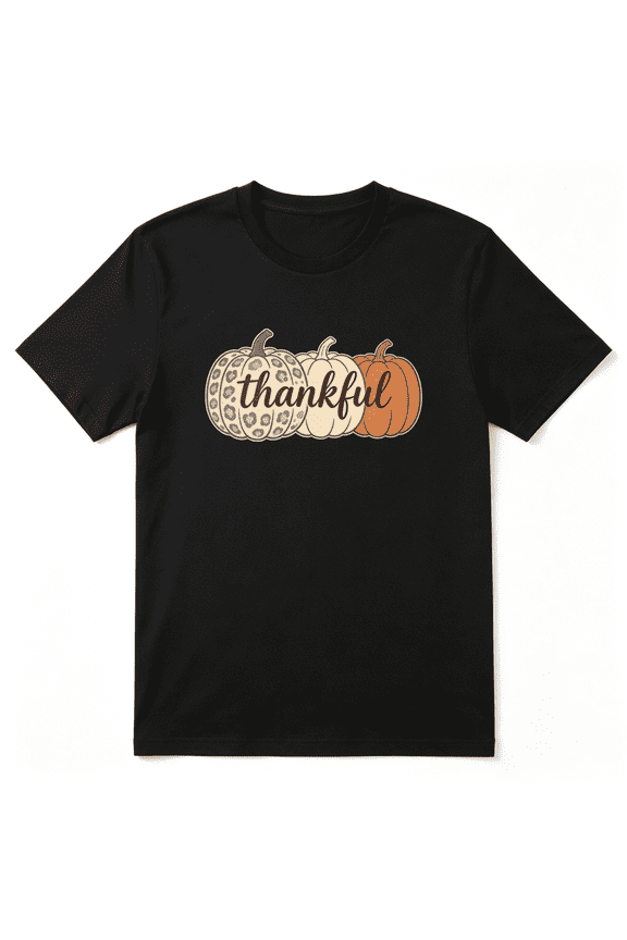 Thankful Retro Graphic Tee for Men and Women, Family Gift Family Reunion Cotton Short Sleeves T-Shirt