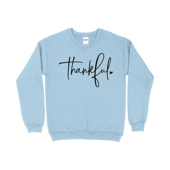 Thankful Sweatshirt, Thanksgiving Sweatshirt for Women, Thanksgiving Sweatshirt, Autumn sweatshirt, Thanksgiving Crewneck, Fall Sweatsh (LightBlue, S)