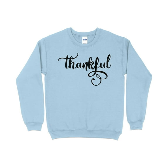 Thankful Sweatshirt, Thanksgiving Sweatshirt for Women, Thanksgiving Sweatshirt, Autumn sweatshirt, Thanksgiving Crewneck, Fall Sweatsh (LightBlue, S)
