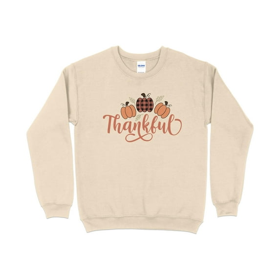 Thankful Sweatshirt, Thanksgiving Sweatshirt for Women, Thanksgiving Sweatshirt, Autumn sweatshirt, Thanksgiving Crewneck, Fall Sweatsh (Sand, 3XL)
