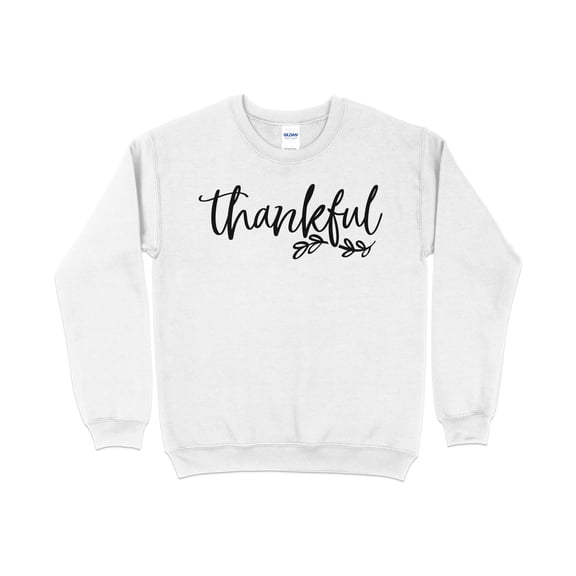 Thankful Sweatshirt, Thanksgiving Sweatshirt for Women, Thanksgiving Sweatshirt, Autumn sweatshirt, Thanksgiving Crewneck, Fall Sweatsh (White, L)