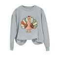 thumbnail image 1 of Thankful Sweatshirt for Womens Funny Turkey Graphic Sweatshirts for Thanksgiving Day Oversized Crewneck Pullover Tops Grateful And Blessed Drop Shoulder Long Sleeve Shirts Fashion Casual Outfits, 1 of 6