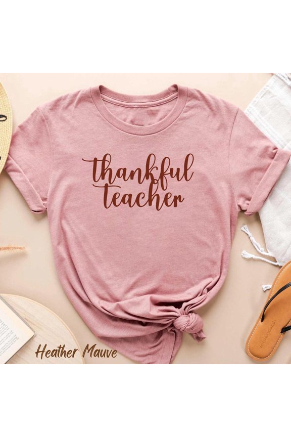 Thankful Teacher T-Shirt Gift, Thanksgiving Day Retro Teacher Shirt, Y2K Teacher Unisex Tee