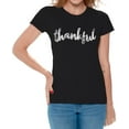 thumbnail image 1 of Thankful Women Shirt - S M L XL 2XL 3XL - Funny Thanksgiving Tshirts for Women Holiday Graphic Tee Gift, 1 of 2