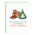 thumbnail image 1 of Thankful for You Christmas Card – Cute Cat and Tree Design – Envelope Included, Blank Inside – Perfect for Sending Holiday Cheer to Friends and Family, 1 of 2