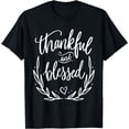 thumbnail image 1 of Thankful and Blessed Christian Quote T-Shirt, 1 of 4