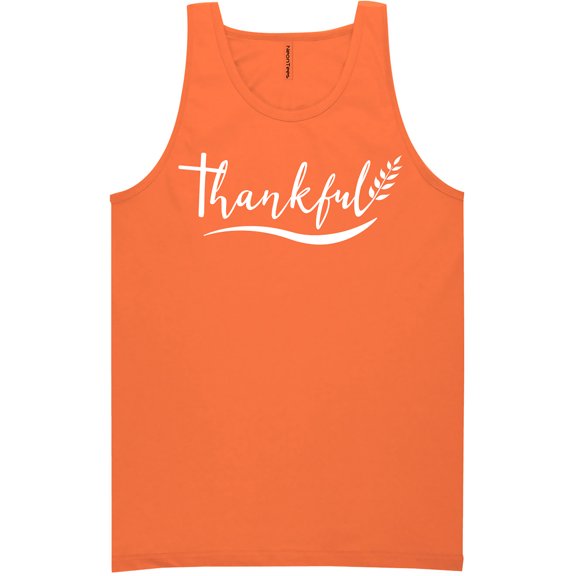 Thankful (wheat) Neon Tank Top