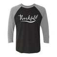 thumbnail image 1 of Thankful (wheat) Unisex 3/4 Sleeve Baseball Raglan Tee, 1 of 3