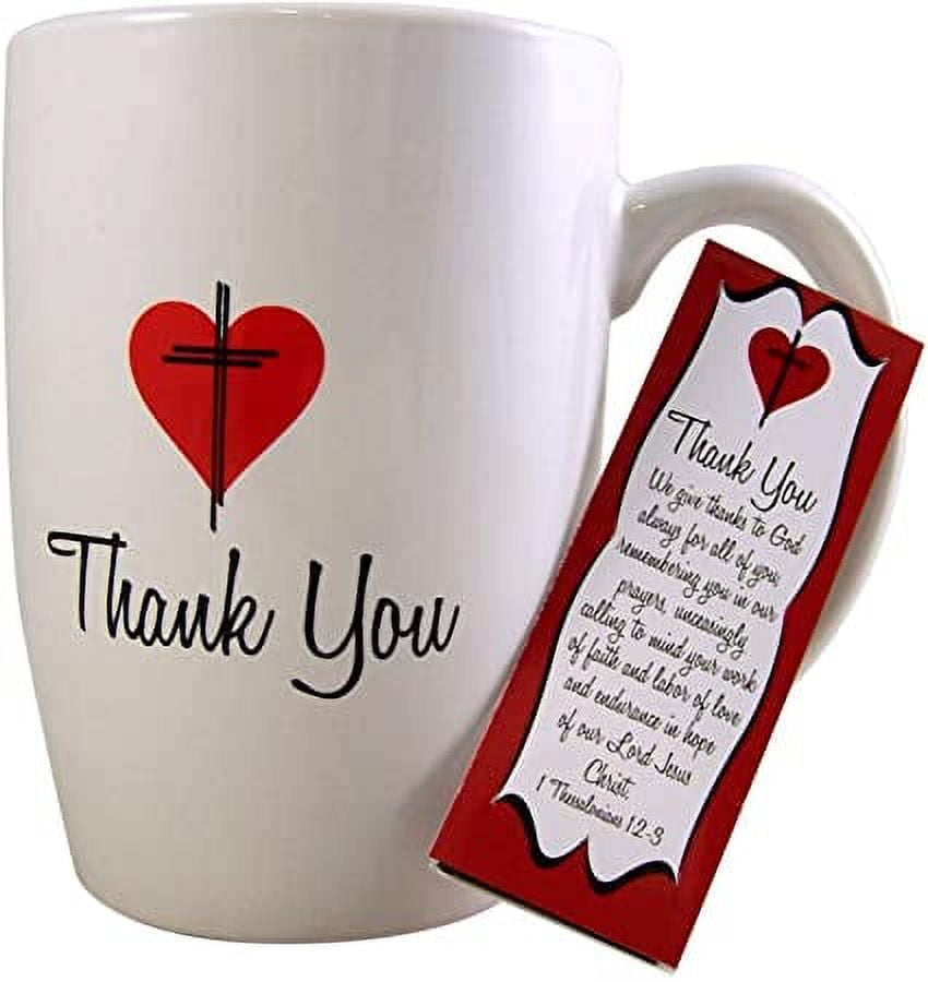 Thanking God 1 Thessalonians 1:2-3 Mug and Bookmark Gift Set, 16 oz