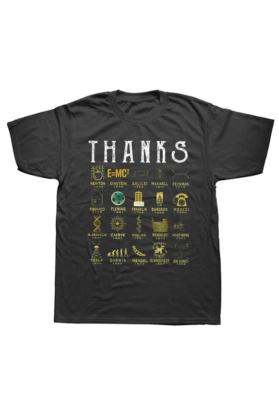 Thanks  Chemistry Galaxy Math Physics Scientists Astronomy Biology T Shirts Funny School Teacher Science Short Sleeve T-shirt