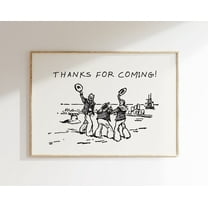 Thanks For Coming Print, Vintage Sailor Poster, Trendy Living Room Decor, Vintage Aesthetic Home Wall Decor, Hand Drawn Kitchen Art Print Wall Art, Modern Wall Decor, 8x12 UNFRAMED