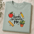 thumbnail image 1 of Thanks For Growing Me Back To School Tee, Cute Teacher Appreciation Comfort Colors Shirt, 1 of 7