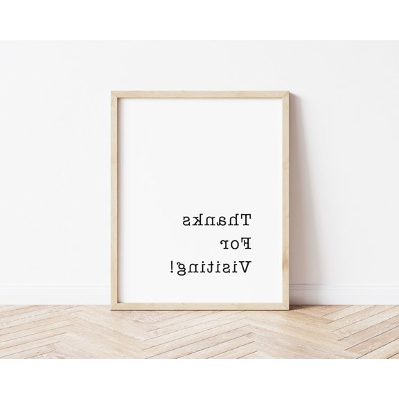 Thanks For Visiting Bathroom Mirror Quote Wall Art Decor Unframed Paper Print
