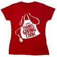 thumbnail image 1 of Thanks Giving Cook Sarcastic Humor Novelty Funny Women's Casual Tees, 1 of 3