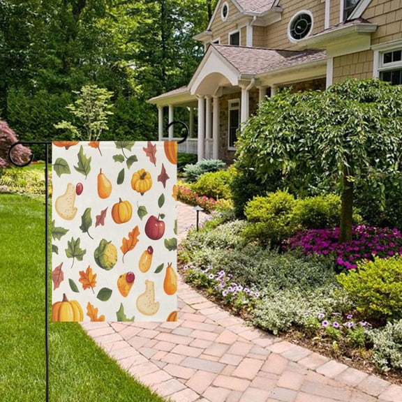 Thanks Giving Vegetable Garden Flag Double Sided 12 x 18 Inch Outside Yard Decoration Outdoor Flag