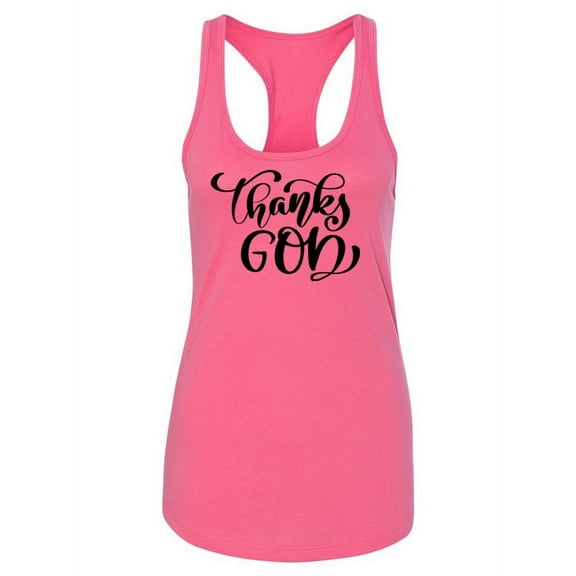 Thanks God Racerback Tank Women -Image by Shutterstock, Female x-Small
