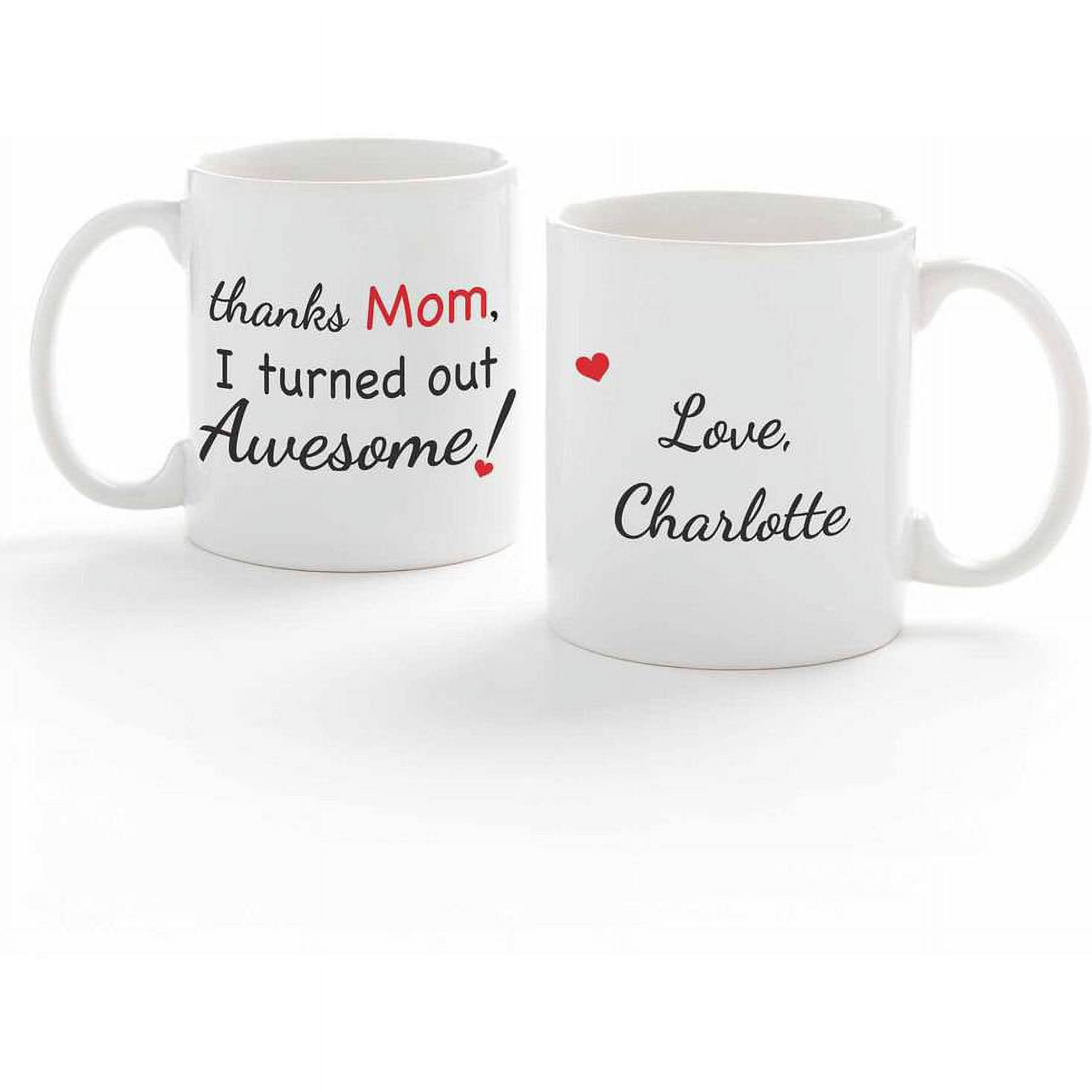 Thanks Mom Personalized Coffee Mug