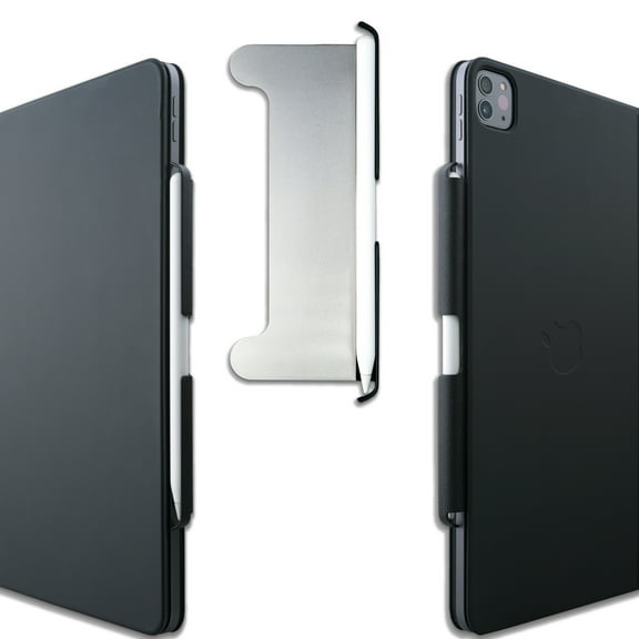 Thankscase Magic Holder for Apple Pencil 2, Handmade Apple Pencil Holder with Ultra-Thin Steel Plate Plus Leather. Black Leather