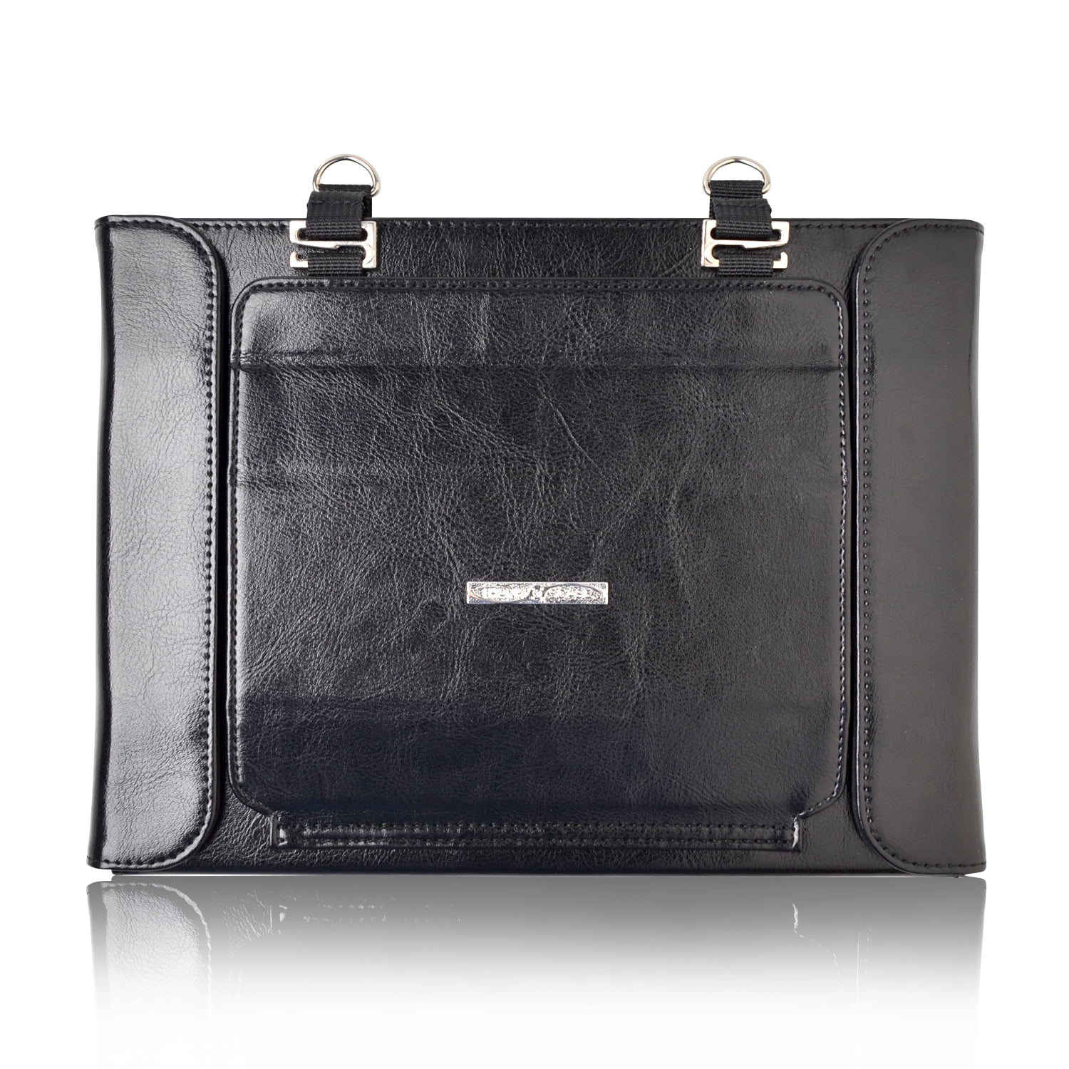 Thankscase for iPad 9.7 2018/2017 Genuine Leather Case, iPad Pro 9.7 Shoulder Strap Case, Handmade Case with Retractable Pocket for Accessories, Soft TPU Case with Apple Pencil Holder -Black