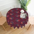 thumbnail image 1 of Thanksgining Turkey Tablecloth Round 60 Inch Table Cloth Cover Mat Holiday Party Decoration for Dining Room Home Kitchen Picnic, 1 of 1