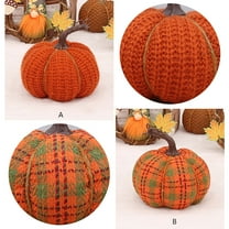 PRETXORVE Thanksgiving Decorations, Thanksgiving Day Decorative Supplies Cotton Filled Knitted Fabric Pumpkin Tabletop Decoration Props