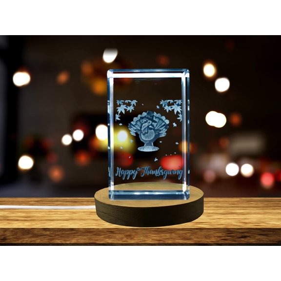 Thanksgiving 3D Engraved Crystal 3D Engraved Crystal Keepsake/Gift/Decor/Collectible/Souvenir