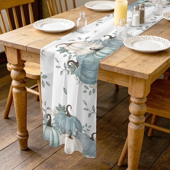 Thanksgiving 4.5ft Cheesecloth Table Runner for Wedding 19