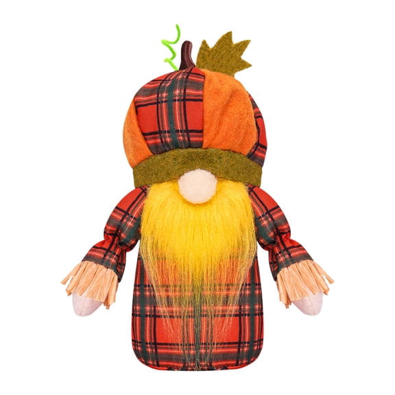 Thanksgiving 7inch Pumpkin Head Fall Swedish Figurines Holiday Festival Farmhouse Kitchen Tiered Tray Desktop Ornament
