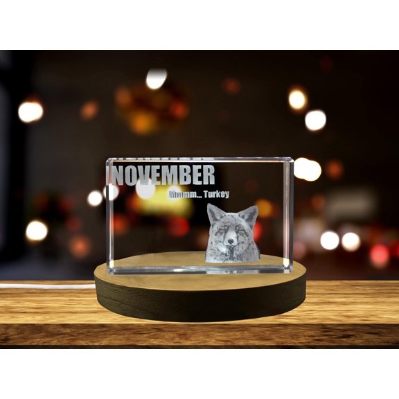 Thanksgiving 8 3D Engraved Crystal 3D Engraved Crystal Keepsake/Gift/Decor/Collectible/Souvenir