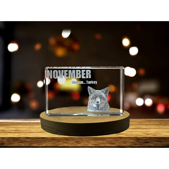 Thanksgiving 8 3D Engraved Crystal 3D Engraved Crystal Keepsake/Gift/Decor/Collectible/Souvenir